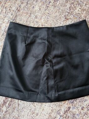 Gap Satin Black Mini Skirt size 10P